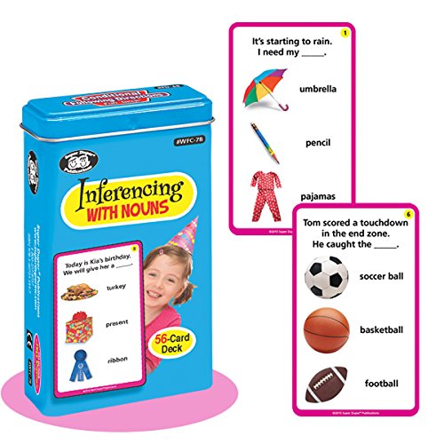 Super Duper Publications Inferencing with Nouns Fun Deck Flash Cards Early Reader Educational Learning Resource for Children