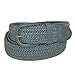 CTM® Men's Elastic Braided Belt with Covered Buckle (Big & Tall Available), Medium, Black