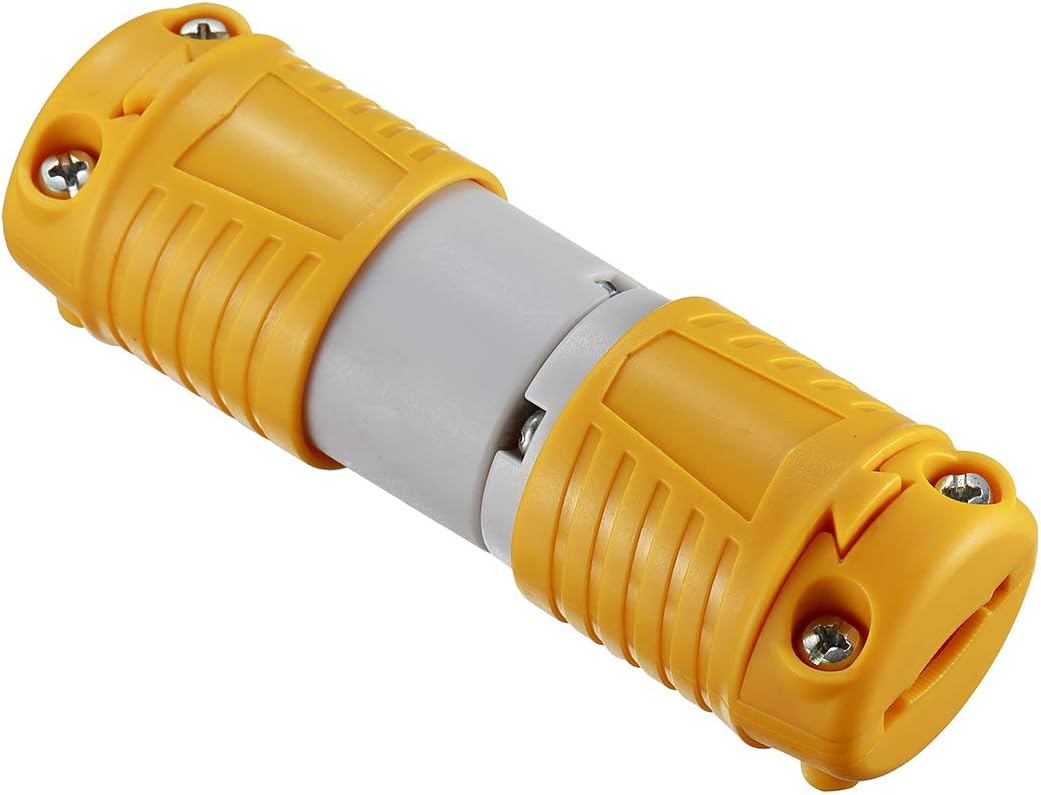 Miady Extension Cord Ends Male and Female, 15 Amp 125 Volt Heavy Duty Replacement Plug & Connector Set, Straight Blade Plug Grounding Type/ETL listed (5 SET) - - 