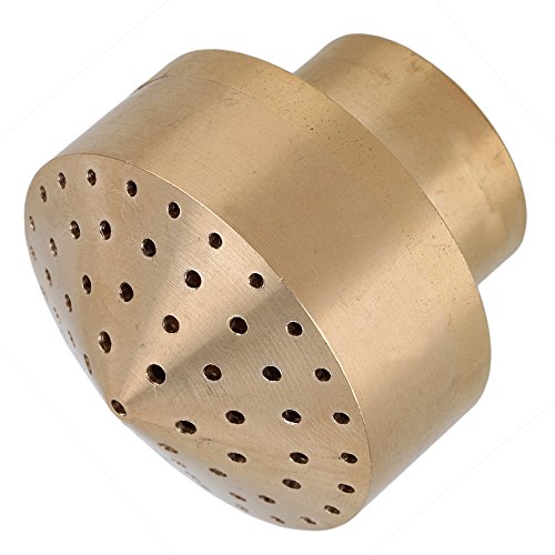 BQLZR 3/4 Inch Golden Tone Brass Fireworks Fountain Nozzle Spray