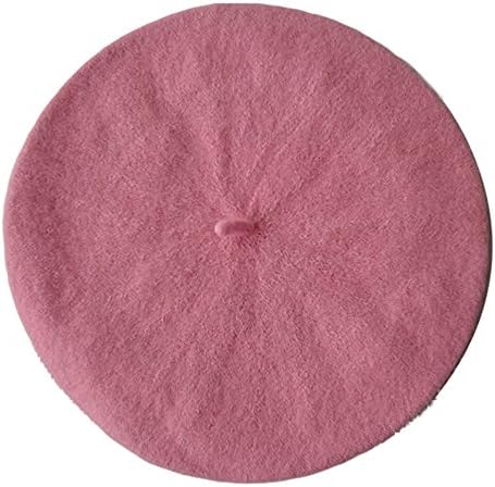 TRENTON Girls Solid Wool Sweet Beret French Artist Warm Beanie Hat Winter Ski Cap