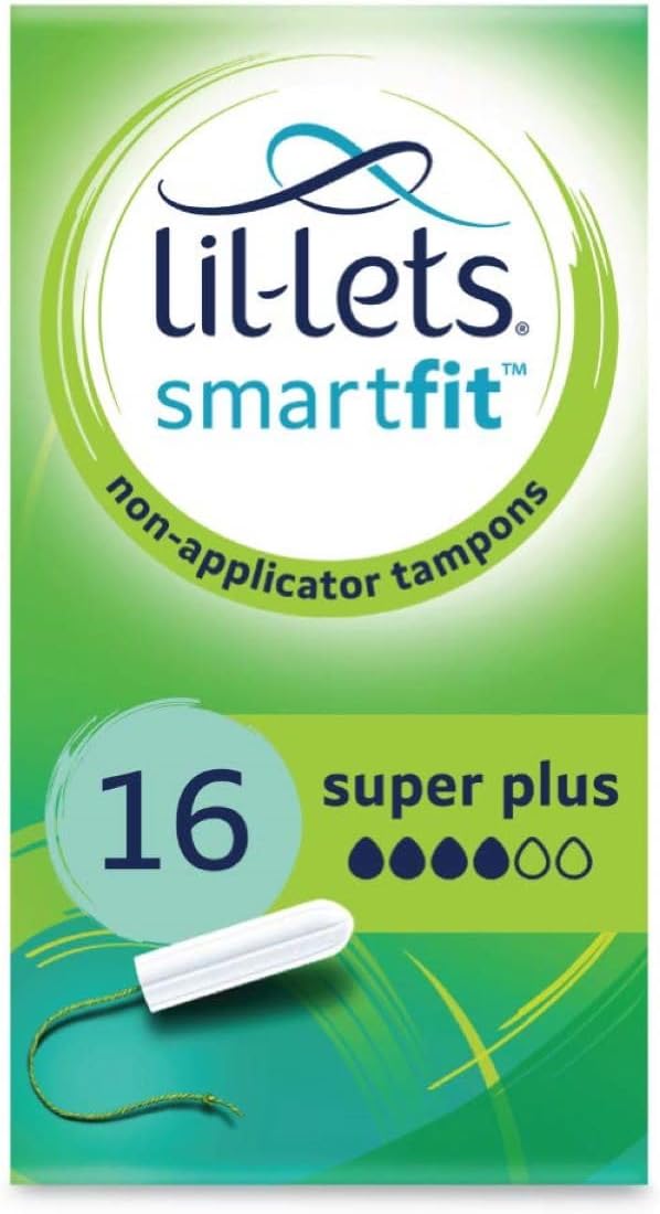Lil-Lets Non-Applicator Super Plus Tampons 16 Count SmartFit Plant-Based