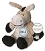 goDog Checkers Donkey With Chew Guard Technology Tough Plush Dog Toy, Tan, Small