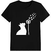Cat Shirts for Women Butterfly Tee Shirts Womens Cute Butterfly Cat Graphic Print Tops