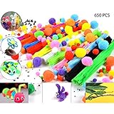 Joyin 650 pcs Craft Pipe Cleaners Chenille Stems Bundle including 300 Pipe Cleaners, 200 Pom Poms, 100 Wiggle Eyes and More
