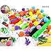 Joyin 650 pcs Craft Pipe Cleaners Chenille Stems Bundle including 300 Pipe Cleaners, 200 Pom Poms, 100 Wiggle Eyes and More