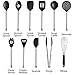 11 Silicone Cooking Utensils Kitchen Utensil set - Stainless Steel Silicone Kitchen Utensils Set - Silicone Utensil Set Spatula Set - Silicone Utensils Cooking Utensil Set - Kitchen Tools and Gadgets
