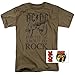 Popfunk ACDC for Those About to Rock Album T-shirt & Stickers, Safari Green (X-Large)