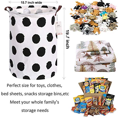 Extra Large Canvas Laundry Hamper Collapsible Storage Bin 19.7x15.7