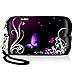 AUPET Purple Butterfly Digital Camera Case Bag Pouch Coin Purse with Strap for Sony Samsung Nikon Canon Kodak primary
