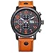 FIZILI Men's 8192 Analog Quartz Orange Stopwatches