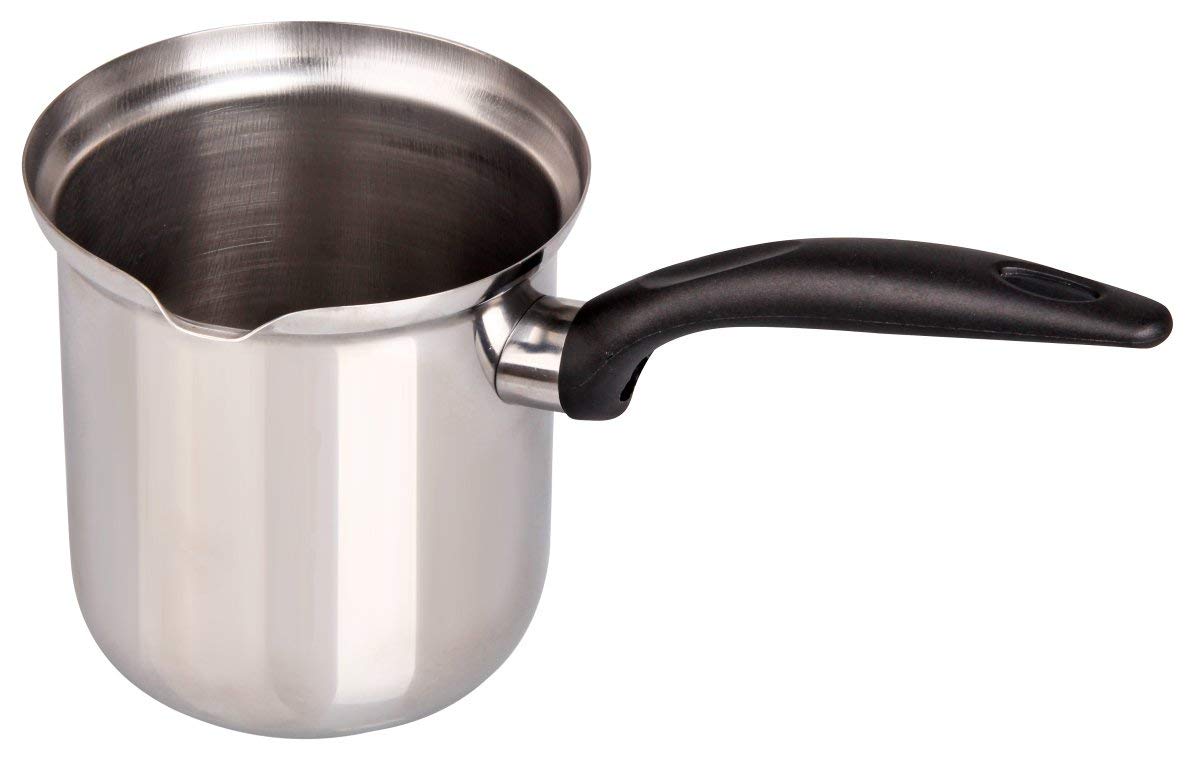 FACKELMANN coffee and milk pot 800 ml, stainless steel, black/silver, diameter approx. 9cm