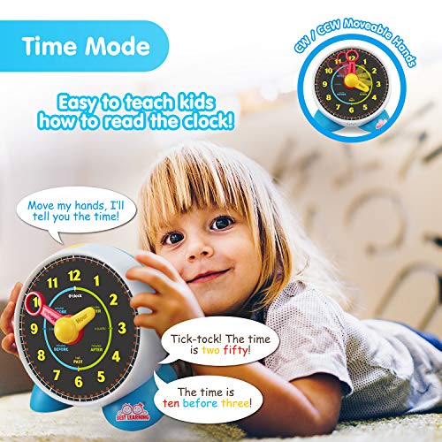 BEST LEARNING Learning Clock Educational Talking Learn to Tell Time Teaching LightUp Toy with