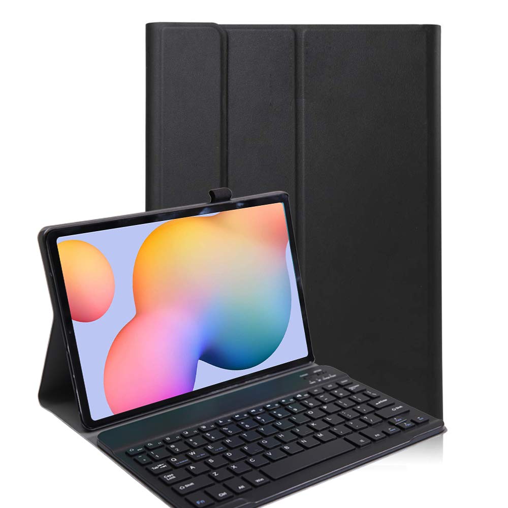 YGoal Keyboard Case for Lenovo Tab M10 HD 2nd Gen, Slim Series Detachable Wireless Keyboard PU Leather Keyboard Stand Case Cover for Lenovo Tab M10 HD 2 TB-X306X, Black