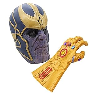 HAOSUN Thanos Masks Cosplay Infinity Gauntlet Glove Halloween Costume