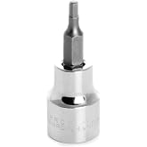 Performance Tool W38893 3/8 in. Drive 3 mm Hex Bit Socket | Chrome vanadium steel. Corrosion resistant finish. Recessed bit end for tamper resistant automotive fasteners