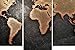 GEVES 5 Pcs World Map Wall Art Giclee Print Posters for Living Room Home Decor Pictures Unframed