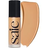 Saie Glowy Super Skin Tint Liquid Foundation - Weightless + Dewy Foundation with Lightweight Medium Coverage - Hydrating Face Makeup + Skin Care Serum Hybrid with Hyaluronic Acid - Shade 16 (1.01 oz)