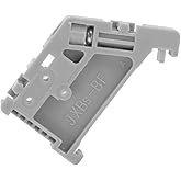 50pcs 35mm DIN Rail Terminal Block, Gray DIN Rail Stopper Mounting Clips Terminal Block(Model 13)