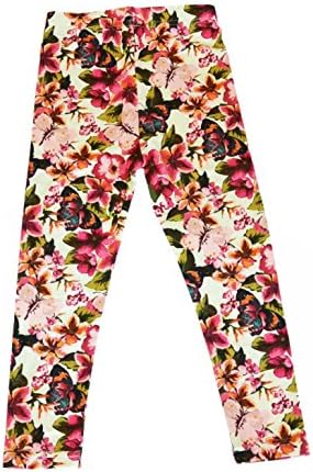 Girls Baby Kids Childrens Toddler Floral Print Leggings Pants (3T, Pink Floral)