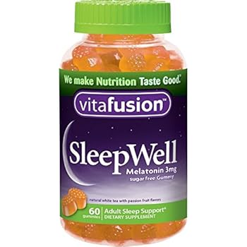 Vitafusion Sleep Well Gummy Sleep Support, 3 mg of melatonin, 60 Count (Pack of 2)
