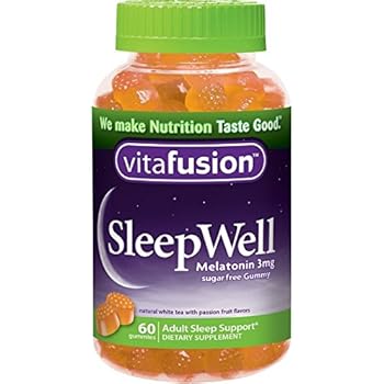 Vitafusion Sleep Well Gummy Sleep Support, 3 mg of melatonin, 60 Count (Pack of 2)