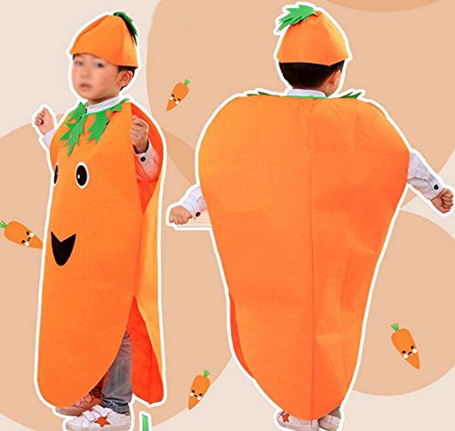 ANDES Child Party Clothing Carrot Costume Suit For Christmas Holidy (Carrot)