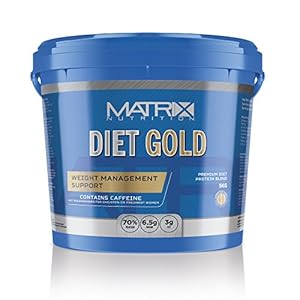 Matrix Nutrition Diet Gold High Protein Powder Shake Low Saturated Fat Low Sugar Sports Training Weight Loss Supporting Shake 70% Body Fat Reducing Muscle Growing Body Recovery Drink 5KG Tub