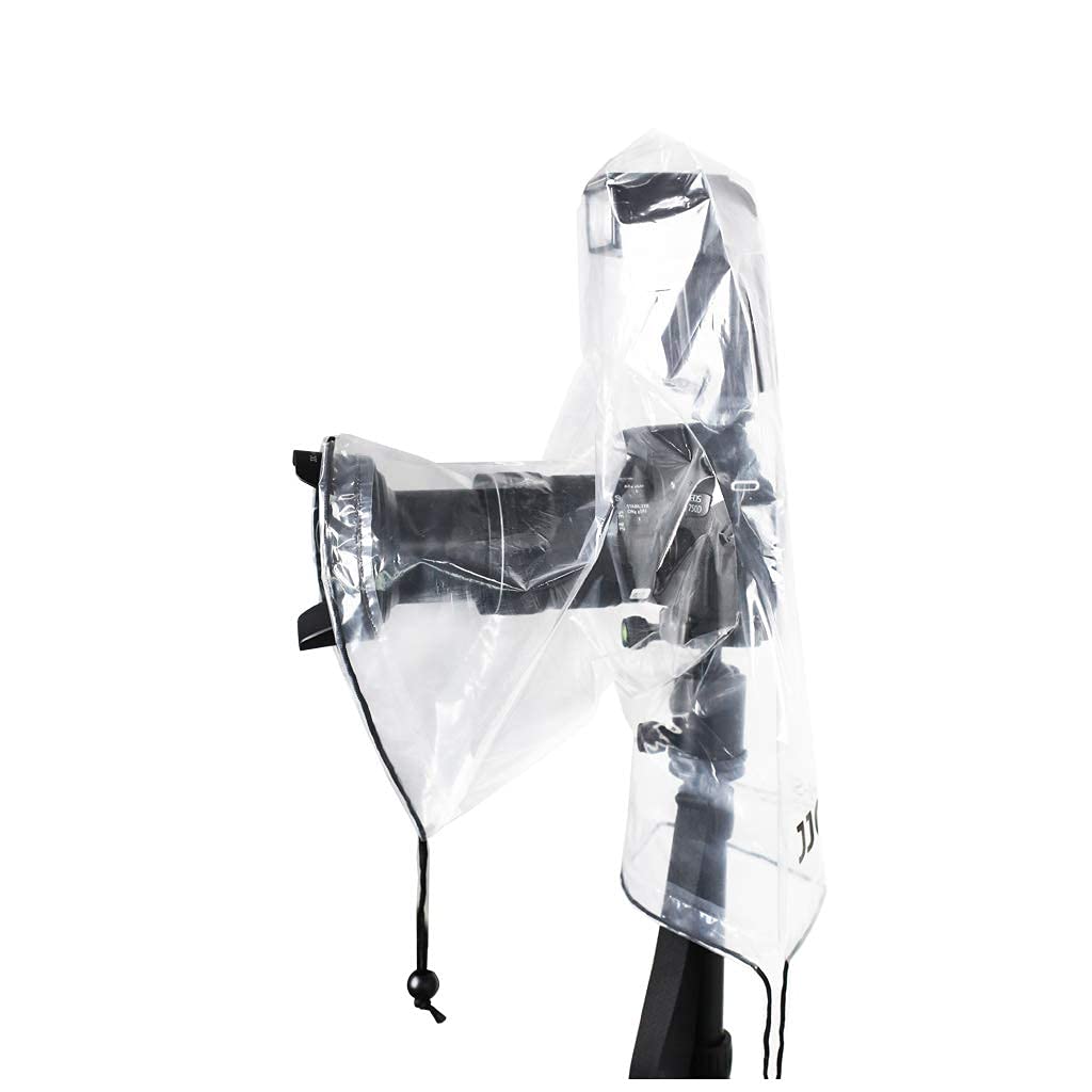 JJC 6 pieces Camera Rain Cover Protector for Canon Nikon and Other Digital SLR Cameras with lens & Flash - length and width up to 10''x6.3''/ 25x16cm, Transparent Camera Rain Coat Rain Sleeve - type C