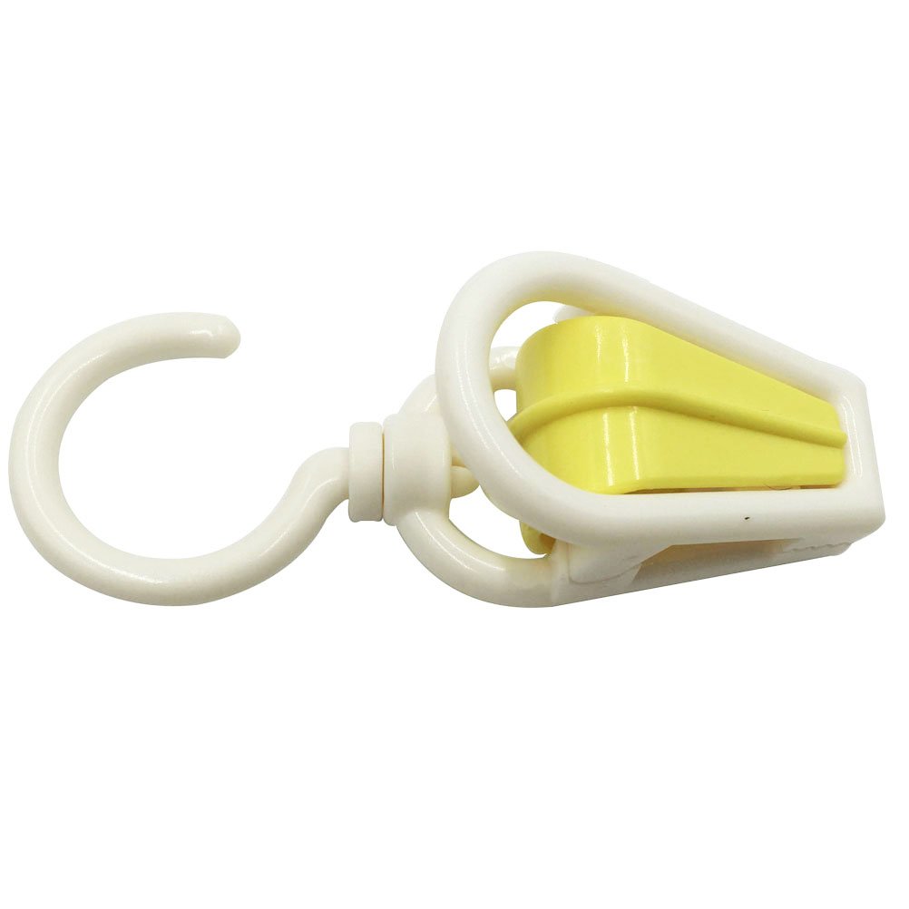 Mmei Set of 10 Plastic Fashion Color Collection Swivel Laundry Hooks
