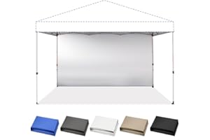 CROWN SHADES SunWall Silver Coated for 12x12 Pop up Canopy Tent, 1 Pack Sidewall Only with Silver Coating (1 Pack, Grey)