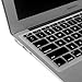 HDE Protective Silicone Keyboard Cover Skin for MacBook Air 11.6 (Model 1370 and A1465), Black
