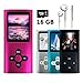 VOLGER 16GB MP3 MP4 Player Energy Saving Music Player Voice Recorder FM Radio Video Player Photo Viewer E-book Viewer for Running Camping (Rose)