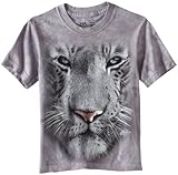 The Mountain Little Boys' Youth White Tiger Face Shirt