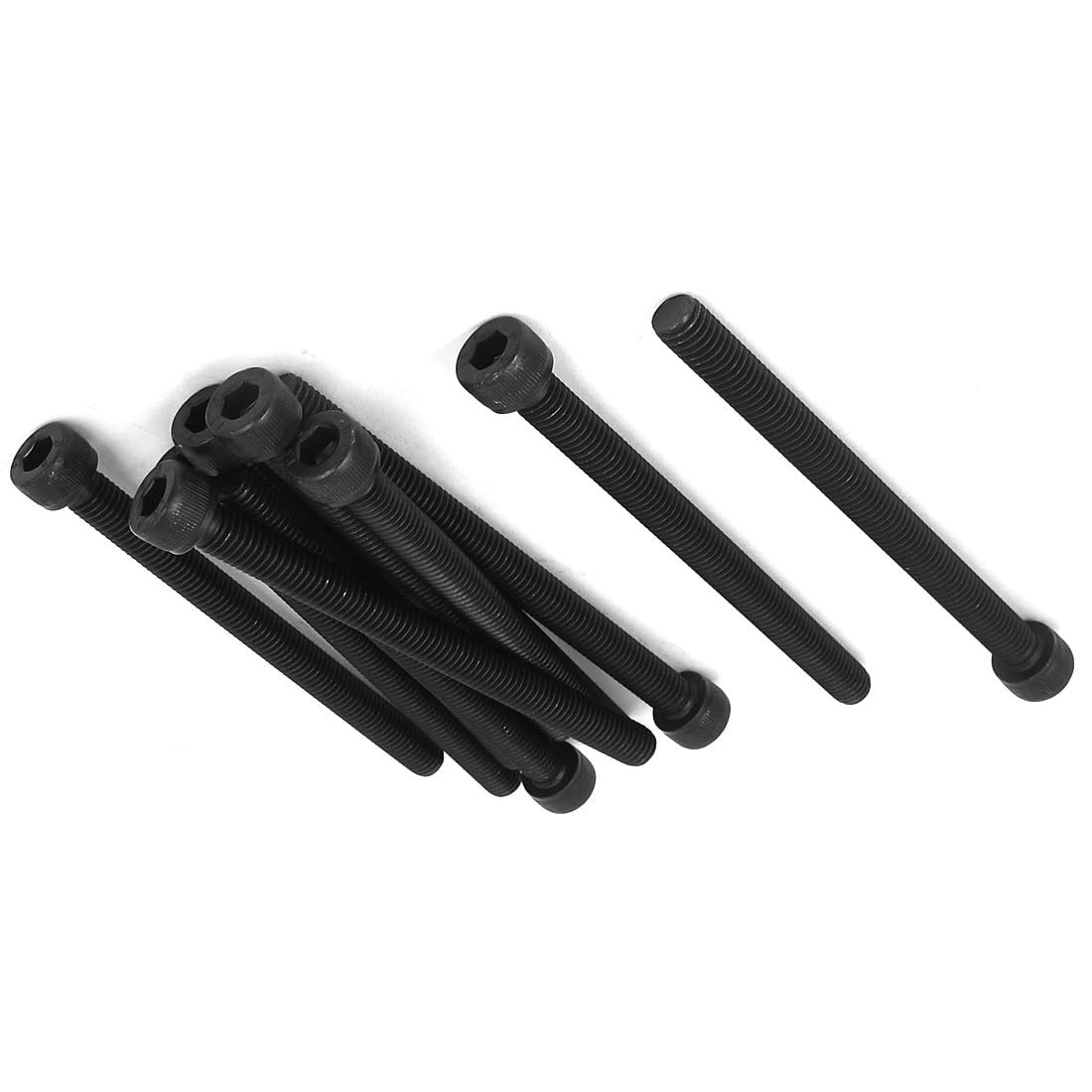 MACHSWON M8x100mm Hex Socket Head Cap Screws Bolts Full Thread 12.9 Grade Alloy Steel Black Oxide Finish Allen Socket Drive Machine Screws 10Pcs