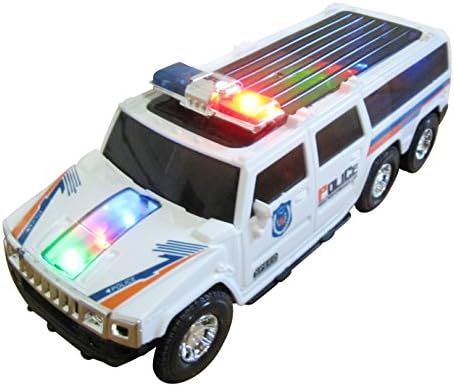 Police Car Toy for kids SUV with Colorful Flashing Lights and Sirens, Sounds and Talks, Spins Around, Goes around and Changes Directions on Contact