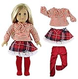 Qinsuee Doll Clothes Set for 18in American Girl Doll