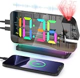 Sukeen Projection Alarm Clock 180° Rotatable Projector RGB Night Light FM Radio view 1
