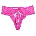 YiZYiF Men's Floral Lace Criss-Crossing Back Briefs Sissy Pouch Mooning Panties Rose X-Large(Waist 29.5-44.0