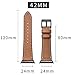 OXWALLEN Apple Leather Watch Band Leather Replacement Watch Strap with Stainless Metal Buckle Clasp iwatch series 1 2 3 Replacement strap (42mm, Brown)