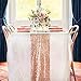 B-COOL Choose Your Sizes Rose Gold Sequin Table Runner Overlay Sparkly Glitz Sequined Table Linen 14 by80