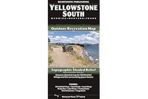 Beartooth Publishing Yellowstone South Waterproof Outdoor Recreational Map