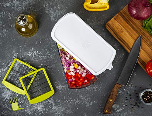 Tiabo Vegetable Chopper Slicer Dicer - Onion Chopper 3 Blade Chop Slice Dice - No More Tears Onion Slicers Choppers - Cheese - Onions - Fruits Vegetable Cutter
