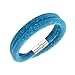 A-Ha - Crystal Mesh Bracelet / Necklace - Magnetic Clasp - Aqua Blue Sparkle