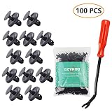 EZYKOO 100pcs Car Rivets,Nylon Bumper Compatible with Lexus Toyota Body Clips,Splash Shield Clips 90467-07201 Replacement Fasteners, Quality Push Fasteners with Bonus Fastener Remover