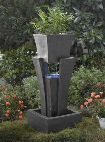 Jeco Inc. Polyresin and Fiberglass Tiered Raining Fountain
