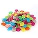 SAVFY 100Pcs Man-Made Glow in The Dark Pebbles Stone for Garden Walkway (Multi Color)