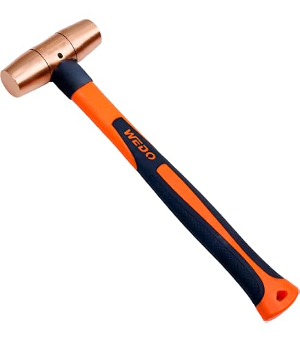 WEDO Copper Sledge Hammer with Fiberglass Handle,Club Hammer,Long