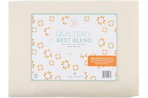 MISSOURI STAR QUILT CO. Quilt Batting for Throw Blankets, 65 x 72 | 80/60 Warm Cotton Poly Filling with Quilt Pattern Included | Medium Weight White NOT5534 Best Blend Throw Batting