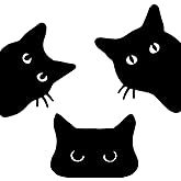 Whimsical Black Metal Cat Statues (Set of 3) - Outdoor Yard Art, Halloween Decor, and Purr-FECT Gift for Cat Lovers